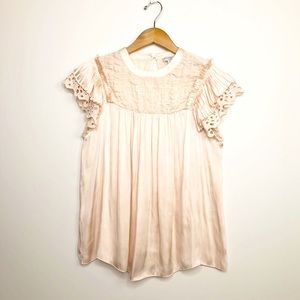 CURRENT Air, by anthropologie champagne pink tunic blouse